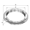 Axial/radial bearing Double direction YRT80-TV-C-PRL50